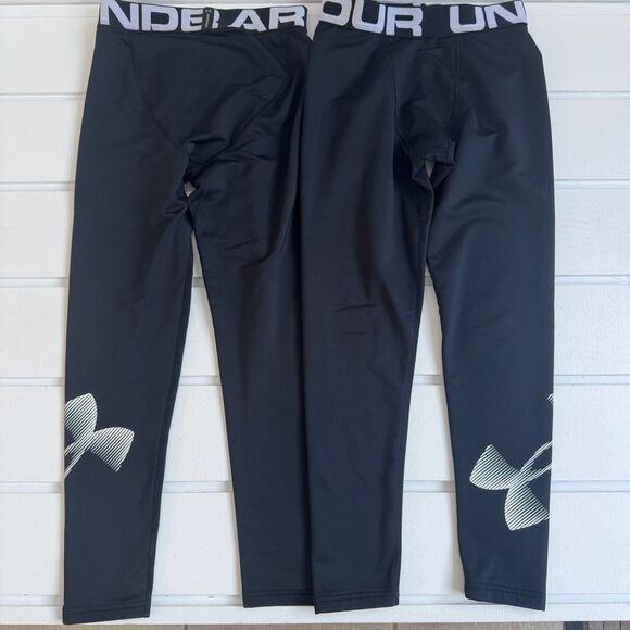 Under Armour Boys Lot of Ice Hockey Windpants & Coldgear Leggings Size Medium - Picture 5 of 11